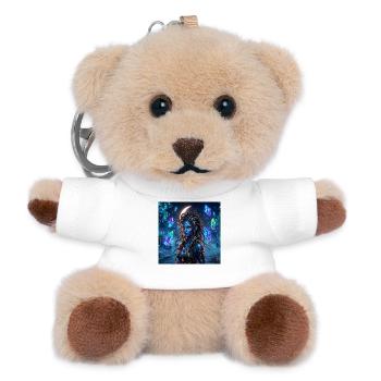 Blue Crystal Siren - Teddy Keyring - white - Front