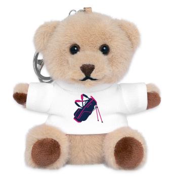Golf Bag Equipment Icon - Teddy Keyring - white - Front