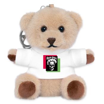 Rock Bake Skull Cook Motif - Teddy Keyring - white - Front