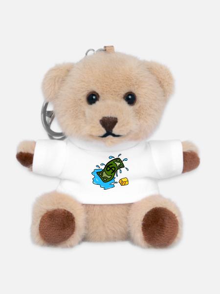 Geldwäsche - Teddy Schlüsselanhänger - Weiß