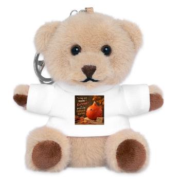 Mehr Kurven als Hokkaido ein Kürbis - Teddy Schlüsselanhänger - Weiß - Vorne