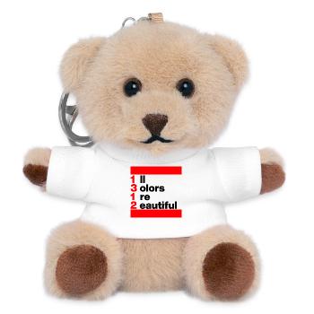 ACAB: ALL COLORS ARE BEAUTIFUL. FÜR OFFENHEIT - Teddy Schlüsselanhänger - Weiß - Vorne