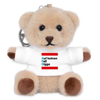 AFD - AUF KEINEN FALL DIGGA, NO AFD, FÜR FREIHEIT - Teddy Schlüsselanhänger - Weiß - Vorne
