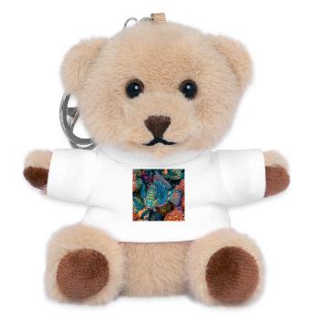 Meeresregenbogenpapageienfisch - Teddy Schlüsselanhänger - Weiß - Vorne