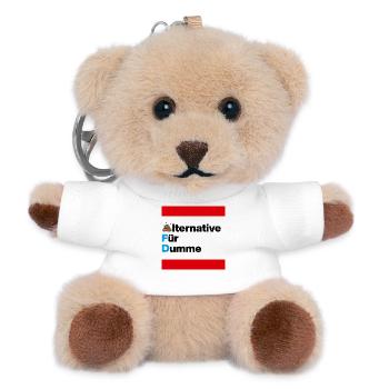 KEINE ALTERNATIVE FÜR DEUTSCHLAND, AFD VERHINDERN - Teddy Schlüsselanhänger - Weiß - Vorne
