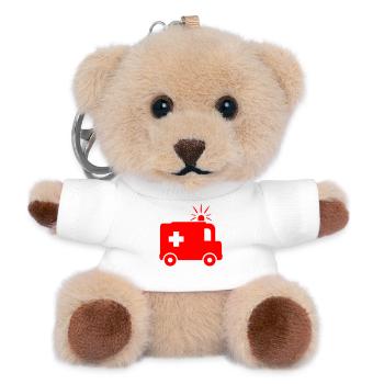 krankenwagen - Teddy Schlüsselanhänger - Weiß - Vorne