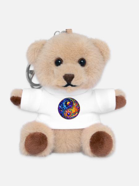 Yin & Yang - Teddy Schlüsselanhänger - Weiß