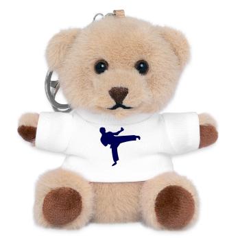 karate - Teddy Schlüsselanhänger - Weiß - Vorne