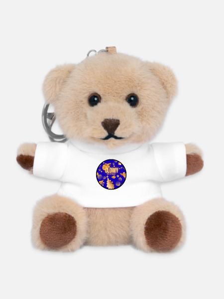 Leuchtender Herbst - Teddy Schlüsselanhänger - Weiß