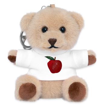 Crimson Apple Skizze - Teddy Schlüsselanhänger - Weiß - Vorne
