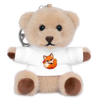 Ungezogener Herbstfuchs - Teddy Schlüsselanhänger - Weiß - Vorne