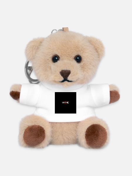 Mechanisch inspirierte Kleidung - Teddy Schlüsselanhänger - Weiß