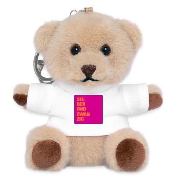 Jahr 2027 Siebenundzwanzig - Teddy Schlüsselanhänger - Weiß - Vorne