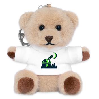 Sternwarte Teleskop Grafik - Teddy Schlüsselanhänger - Weiß - Vorne