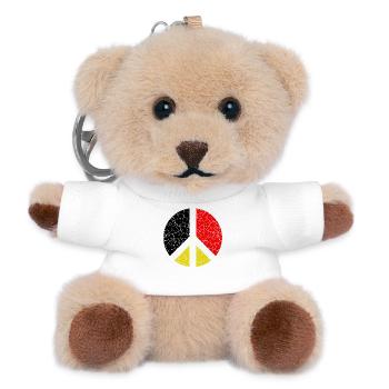 Germany Deutschland  - Teddy Schlüsselanhänger - Weiß - Vorne
