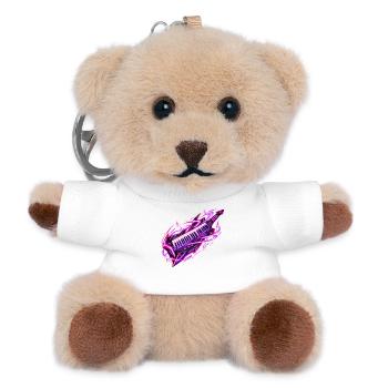 Neon Galaxy Keytar - Teddy Schlüsselanhänger - Weiß - Vorne