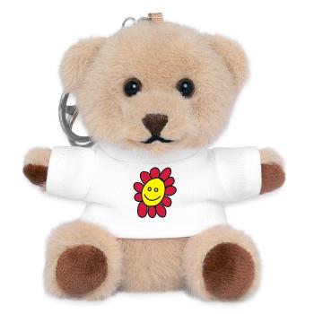 Ich bin eine Blume - Teddy Schlüsselanhänger - Weiß - Vorne
