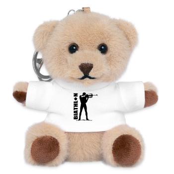 Biathlon - Teddy Schlüsselanhänger - Weiß - Vorne