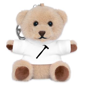 Zimmermannshammer, Zimmermannshammer - Teddy Schlüsselanhänger - Weiß - Vorne