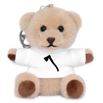 Axt Holz Axt Hackaxt für Holzfäller Zimmermann - Teddy Schlüsselanhänger - Weiß - Vorne