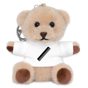 Comb for hairdresser - Teddy Keyring - white - Front