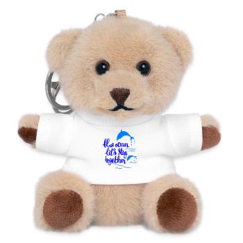 Delfine, Ozean - Teddy Schlüsselanhänger - Weiß - Vorne