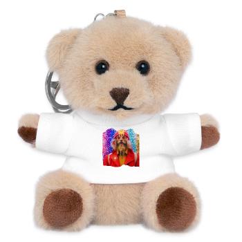 Trendy colorful man - Teddy Keyring - white - Front