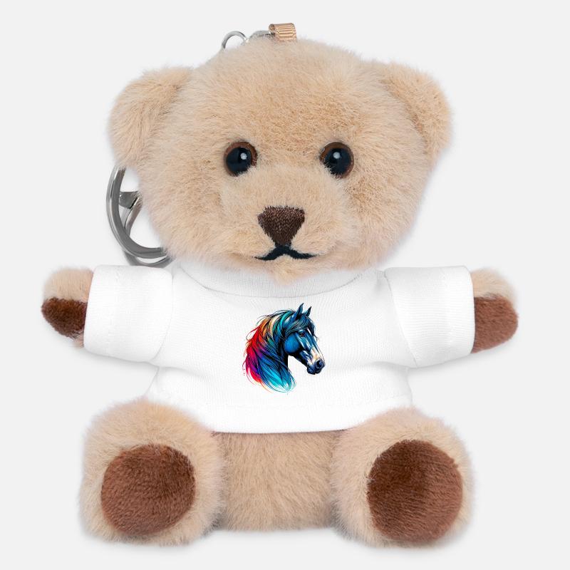 Pferd - Teddy Schlüsselanhänger - Weiß