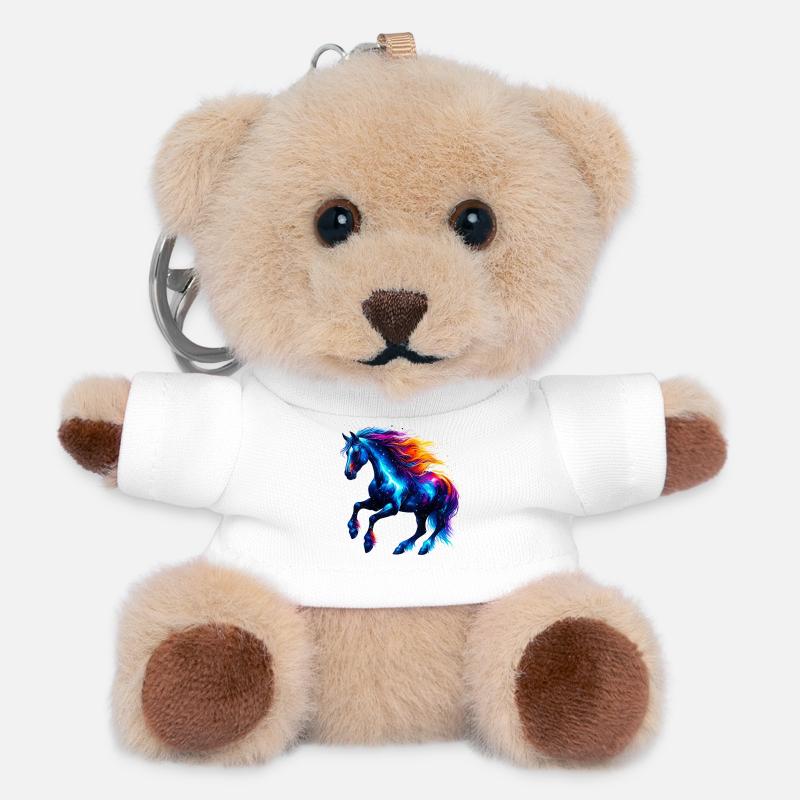 Pferd - Teddy Schlüsselanhänger - Weiß