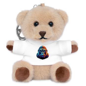 Gorilla - Teddy Keyring - white - Front