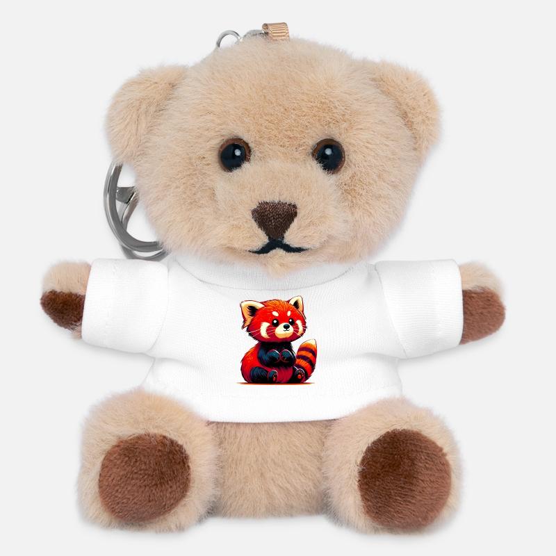 Kleiner Panda - Teddy Schlüsselanhänger - Weiß