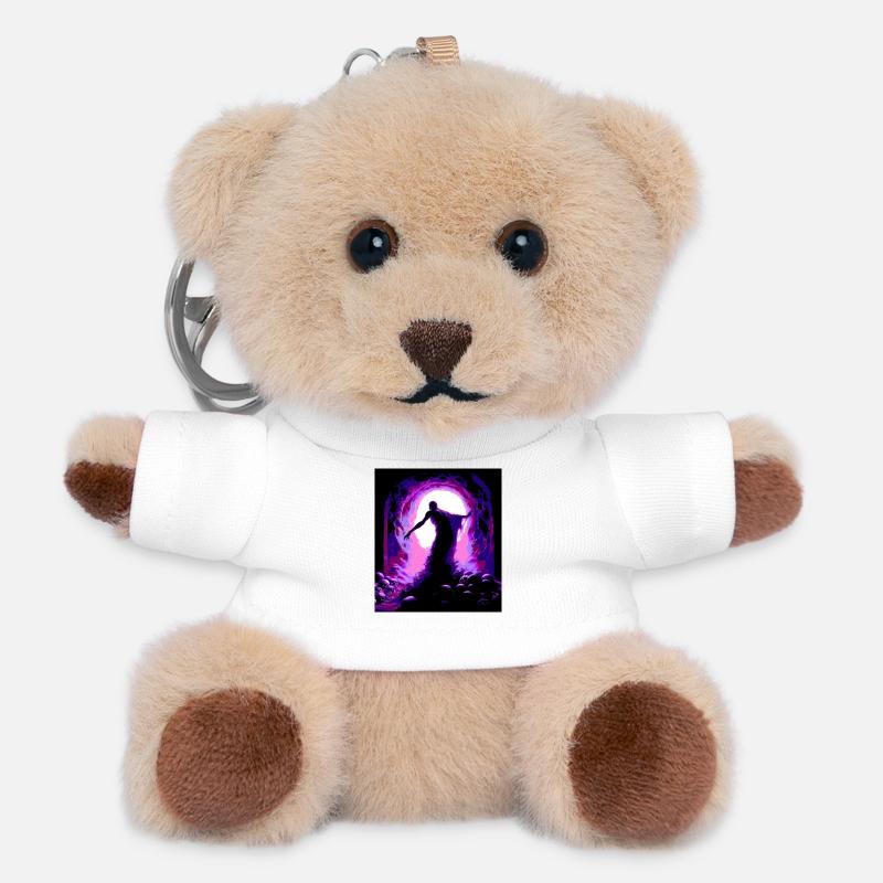 Funeral Night - Teddy Keyring - white