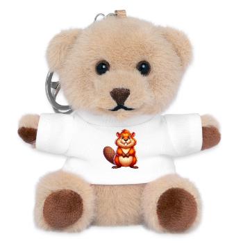 Bieber - Teddy Schlüsselanhänger - Weiß - Vorne
