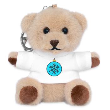 Bauble - Teddy Keyring - white - Front