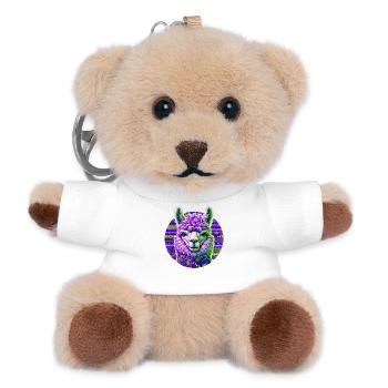 Alpaka - Teddy Schlüsselanhänger - Weiß - Vorne
