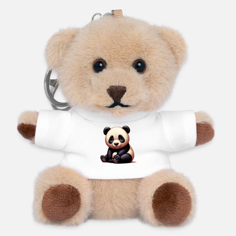 Panda - Teddy Schlüsselanhänger - Weiß