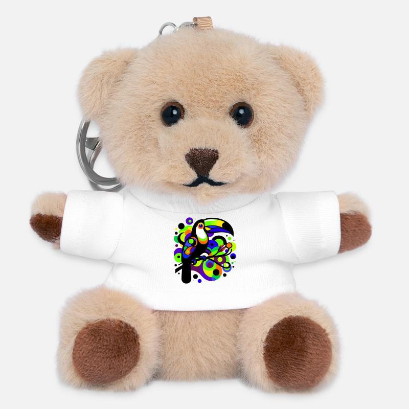 Tukan - Teddy Schlüsselanhänger - Weiß