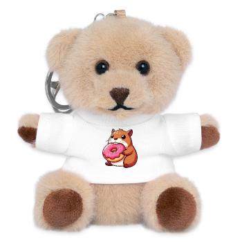 Süße Capybara Hamster Meerschweinchen Cartoon  - Teddy Schlüsselanhänger - Weiß - Vorne