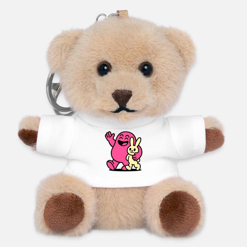 Happy Friends! - Teddy Keyring - white