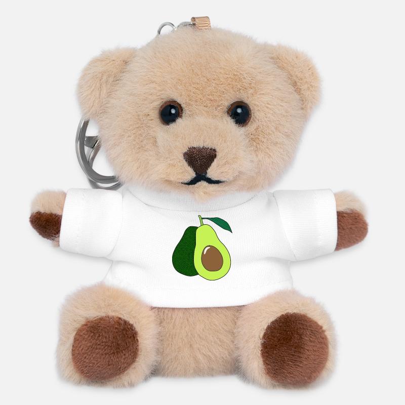 Avocado_Print - Teddy Schlüsselanhänger - Weiß
