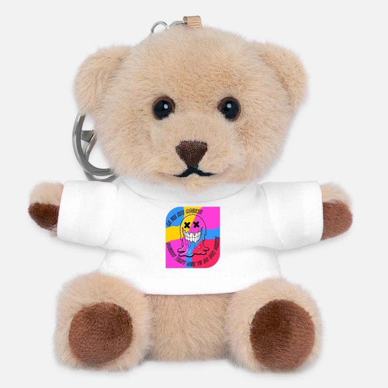 life is short. POP - Teddy Keyring - white