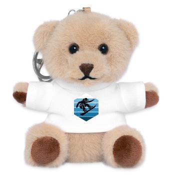 Snowboard Liebe zum Anziehen für Frauen - Teddy Schlüsselanhänger - Weiß - Vorne