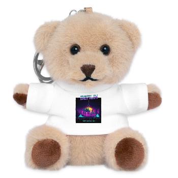 Berlin Retro Electro - Teddy Schlüsselanhänger - Weiß - Vorne