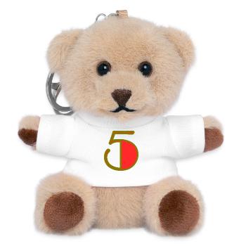 5. ANNIVERSARY. 5 YEARS. 5th ANNIVERSARY - Teddy Keyring - white - Front