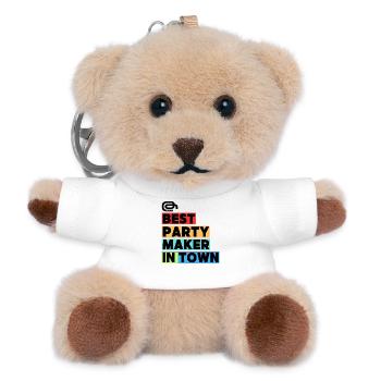 Bester Partymacher / Meilleur organisateur de fêtes en ville - Porte-clés ourson - blanc - Devant
