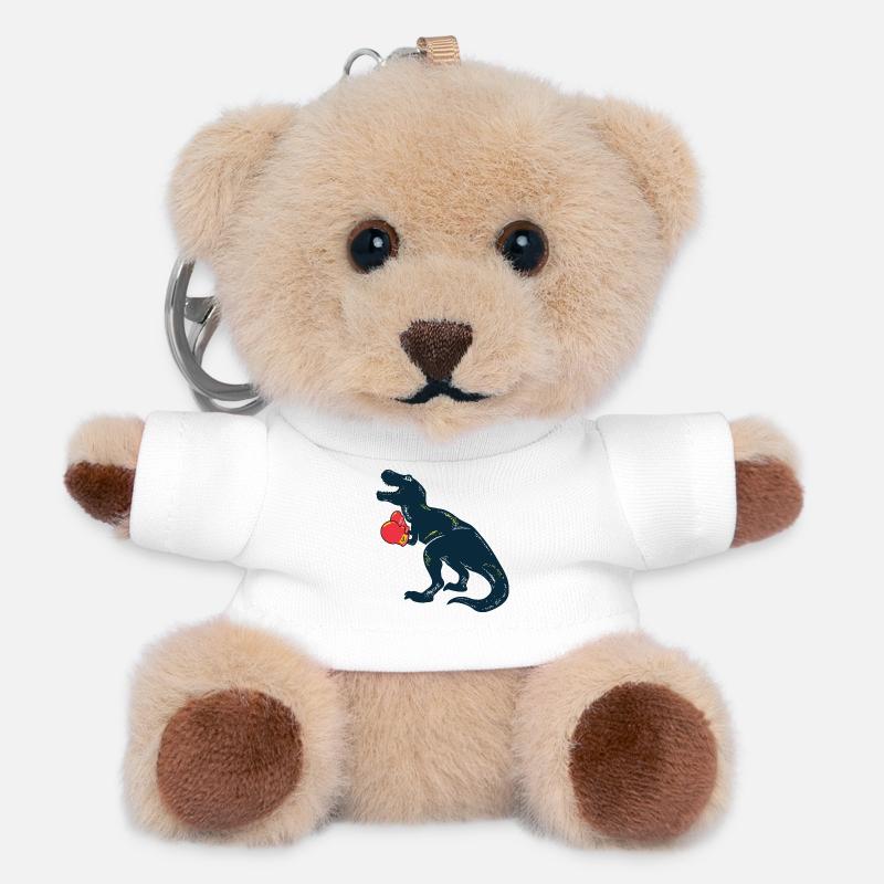Dino Boxer Rex - Porte-clés ourson - blanc