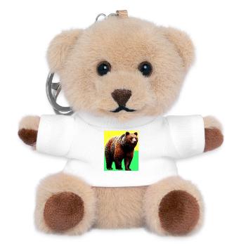 ours - Porte-clés ourson - blanc - Devant