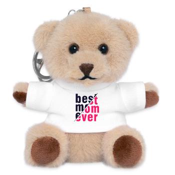Meilleure chemise de maman – Cadeau pour les mamans - Porte-clés ourson - blanc - Devant