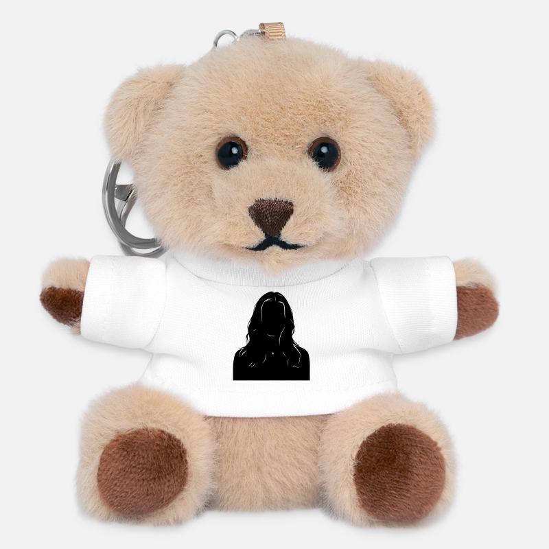 Sillouhette woman - Porte-clés ourson - blanc