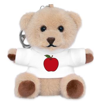 Apple Minimalist Gift - Teddy Keyring - white - Front
